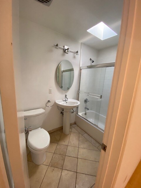 bathroom with skylight - 1395 Lyon St