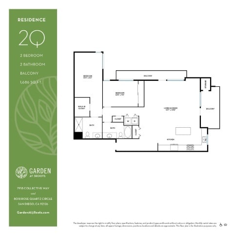 Floorplan - Garden at 3Roots