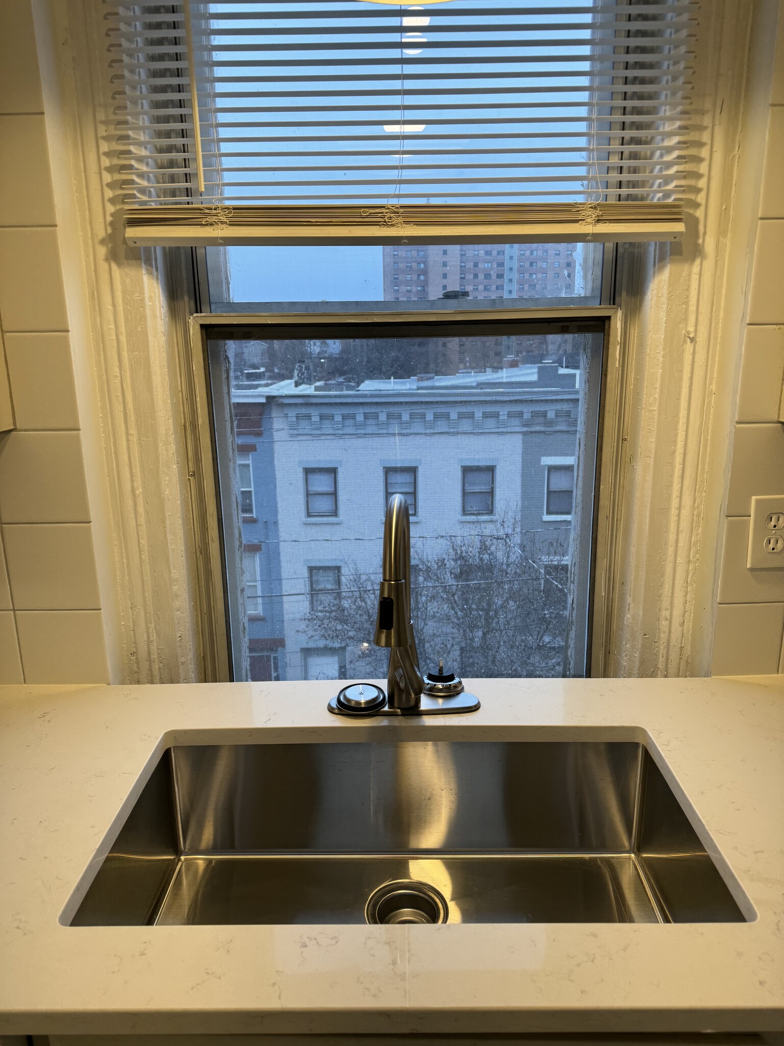 new farm sink and granite countertops for comfortable cooking layout - 118 Philip St