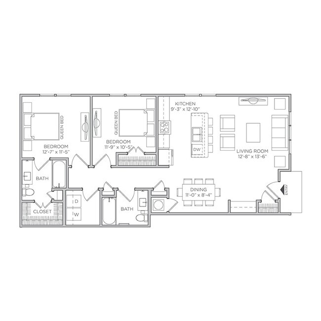 Floorplan - Cotton Mill Apartments