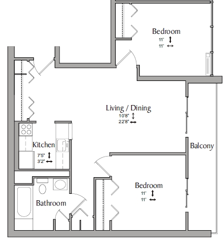 2BR/1BA - Inwood House