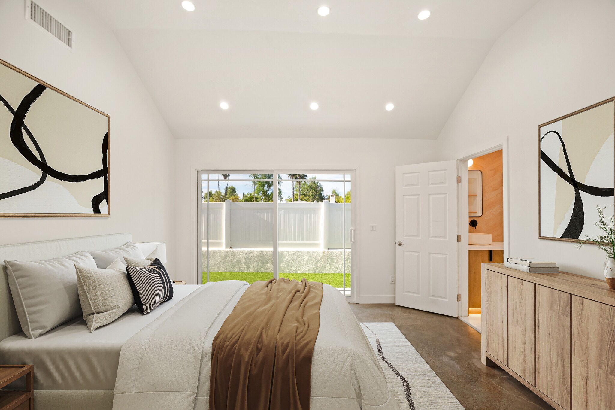 Staged Primary Bedroom - 8300 Sedan Ave