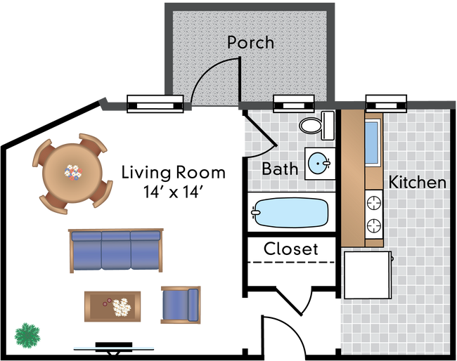 Floorplan - The Rodman Apartments