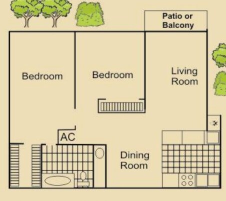 2BR/1BA - Falls of West Oaks