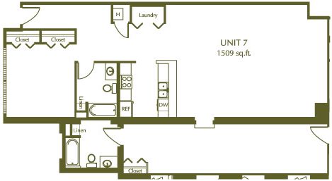 2 Bedroom / 2 Bath / 1509 Sq.Ft. - Eleventh Street Lofts