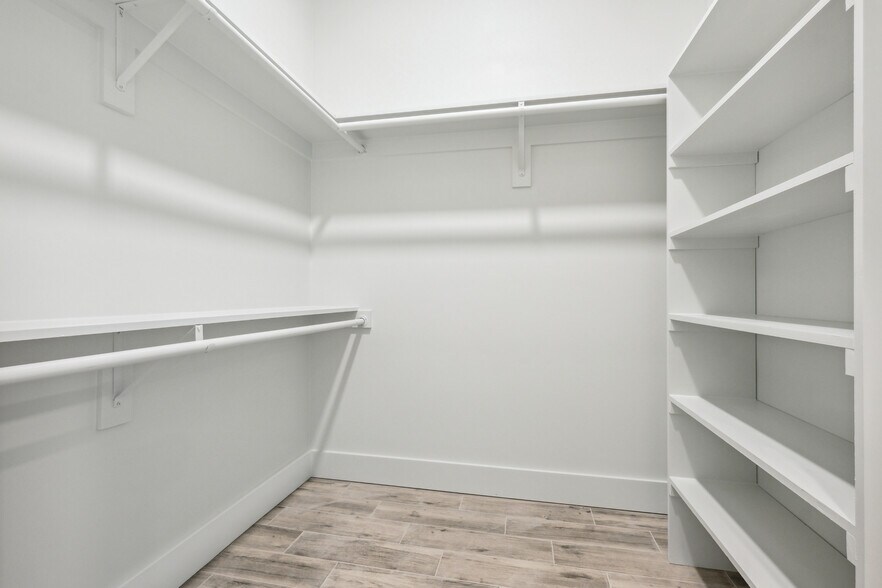 Walk-in closet with custom shelving - 428 W Solidelle St