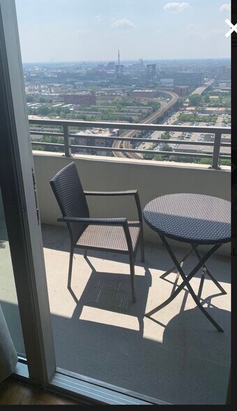 Balcony with westbound view - 1720 S Michigan Ave