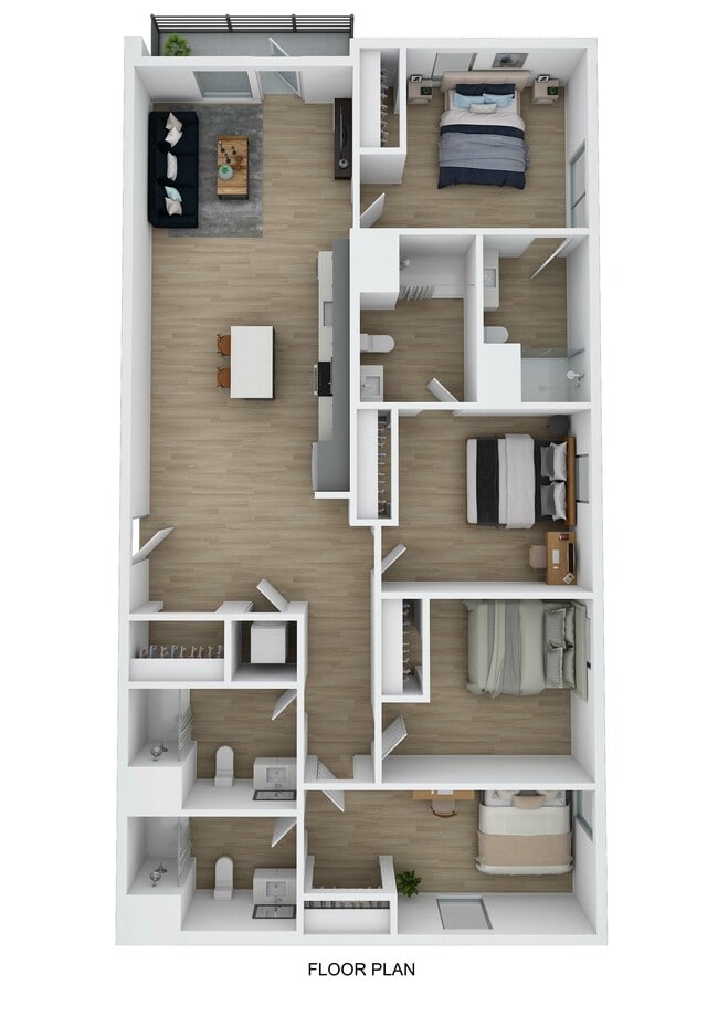 4 Bed 4 Bath C 3D - The Helmsman Student Living