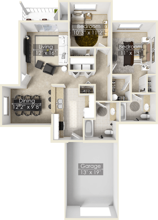 Floorplan - Four Lakes Apartment Homes