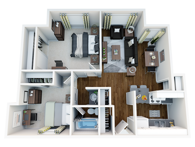 Apex-2bed1Ba-Renovated-3D - Apex