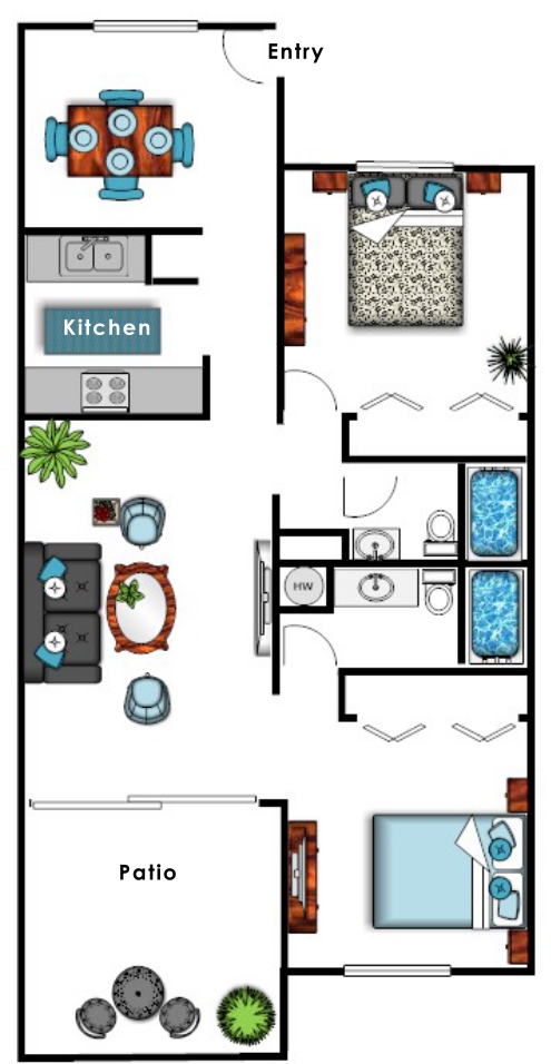 Plan 4 - Ariana at El Paseo Boutique Apartment Homes