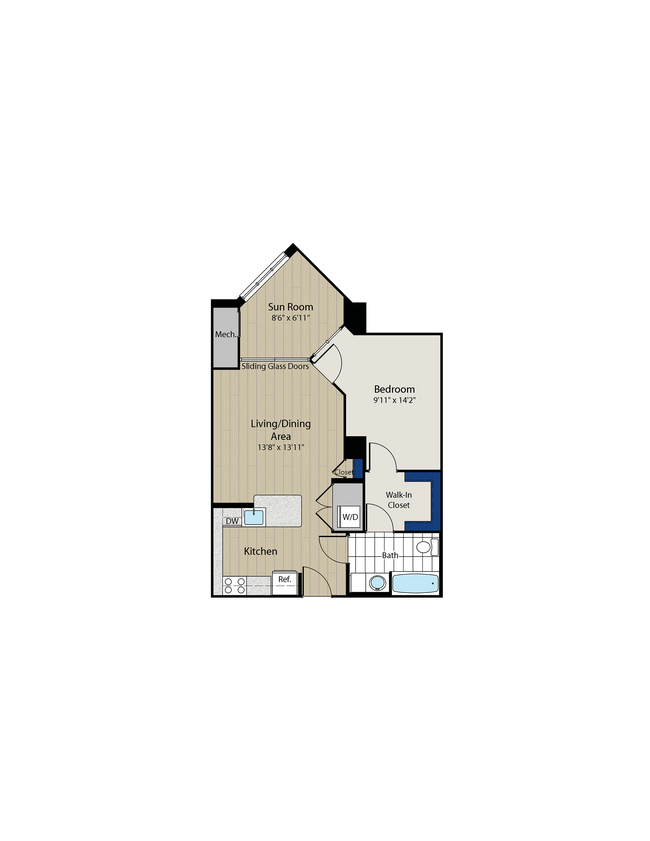 The Cathedral Floor Plan - Meridian at Gallery Place