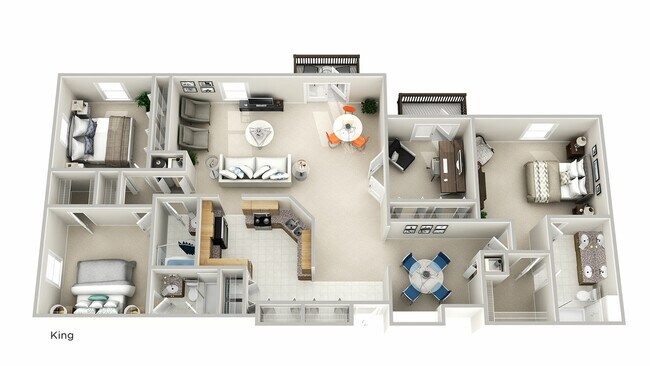 King-4-bedroom-3-bathroom - The Q at Maitland