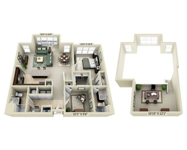 One Bedroom Den w/Loft A1ADL - Bell Arlington Ridge