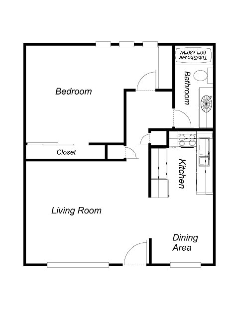1BR/1BA - Villa Oaks Apartments