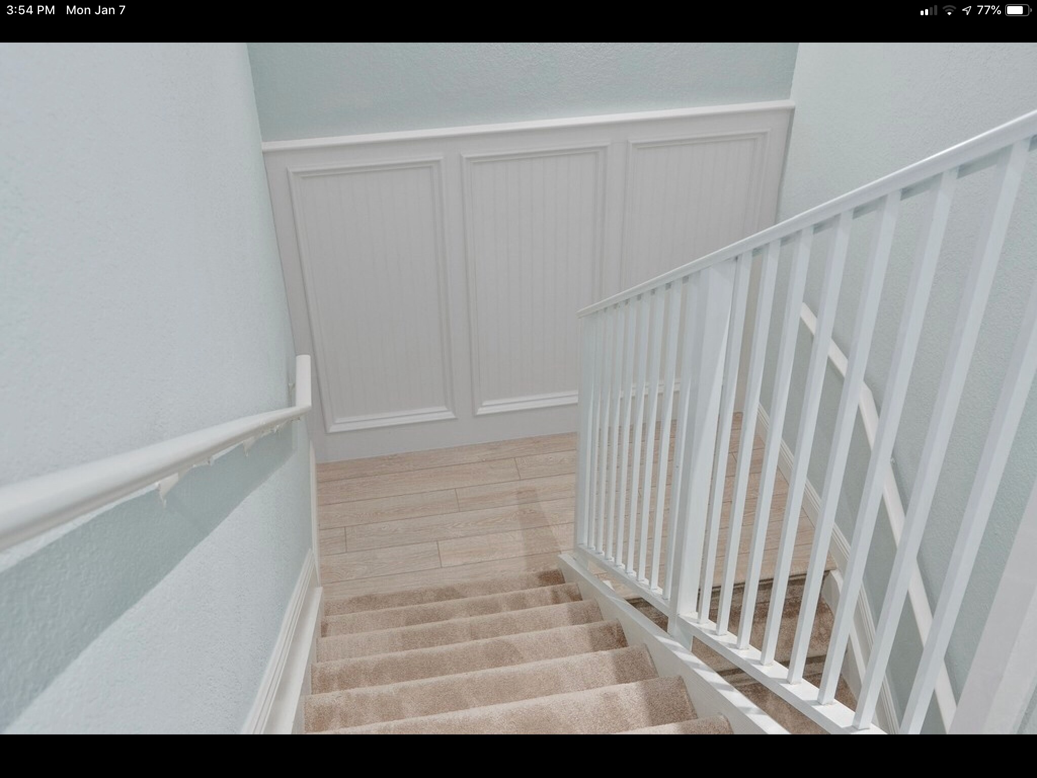 Staircase inside unit with wains coating on walls - 11041 Legacy Blvd