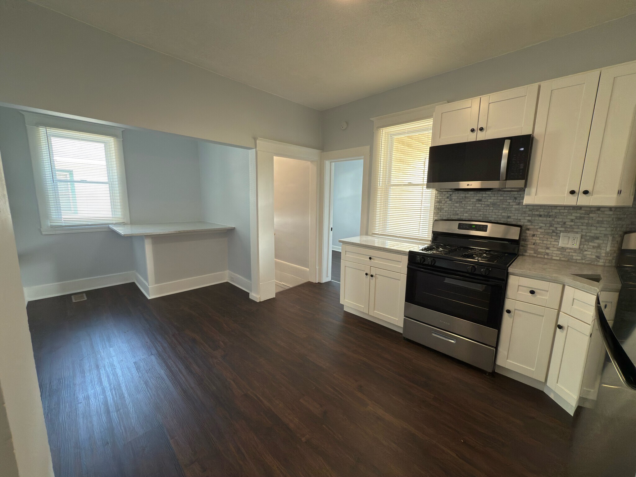 Full view of Kitchen, basement stairs & bedroom 3 - 1473 Montgomery Ave