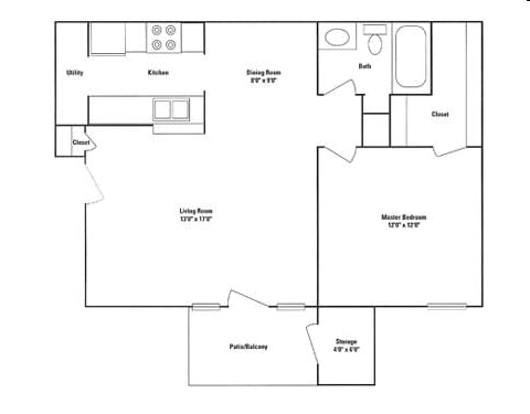 1BR/1BA - Enclave at Eagle Creek Apartments