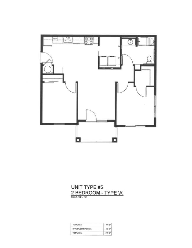 2-bedroom type A.jpg - The Cove