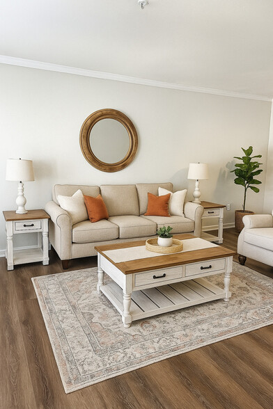 Spacious Living Area - River's Bend Apartment Homes