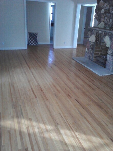 Living room,fireplace,hardwood floors - 4734 Allott Ave