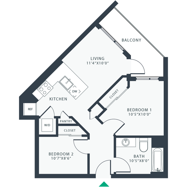 Floorplan - Link Apartments® Four12