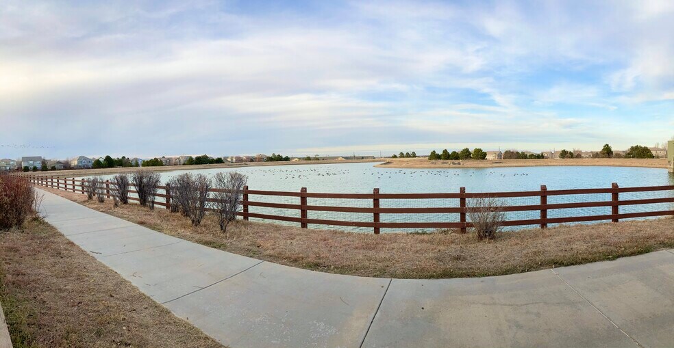 Lake View outside Backyard - 15949 Longford Dr