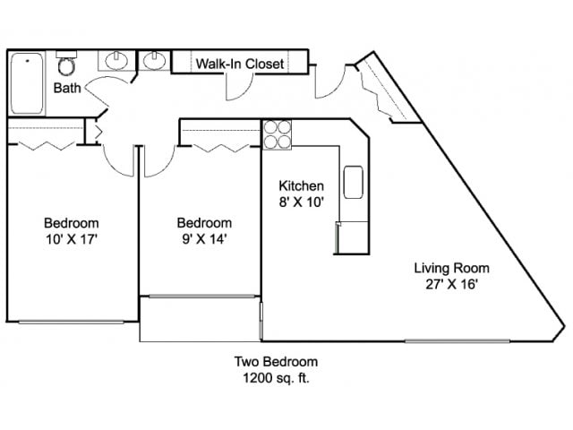 Lexington Floor Plan - Hillsborough Apartments