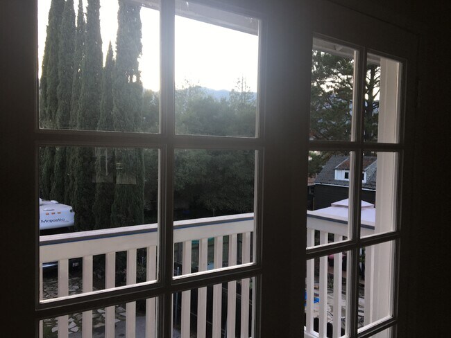 Beautiful view from dining room french doors - 2536 Hermosa Ave