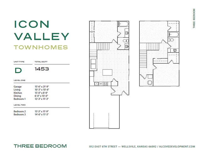 3 Bedroom Floorplan - Icon Valley Townhomes