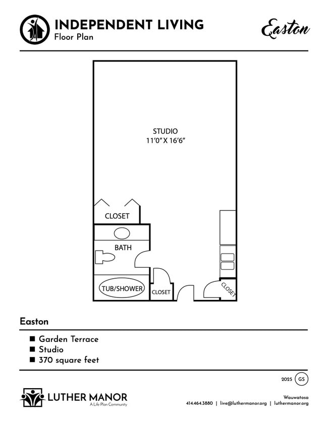 Floorplan - The Terrace at Luther Manor