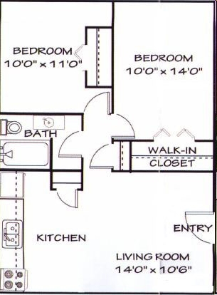 B1 Floor Plan - Buena Vista Apartments