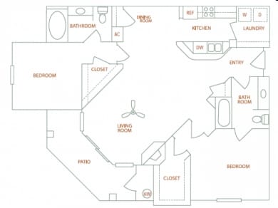 2BR/2BA - Broadleaf Apartments