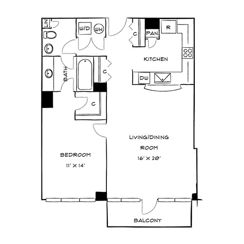 Floorplan - The Residences at Capital Crescent Trail