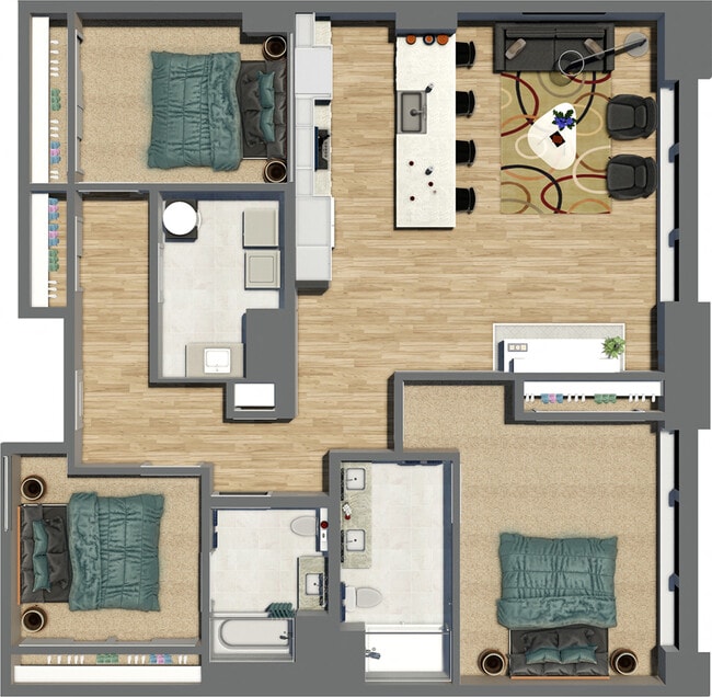 Floorplan - Residences at Halle