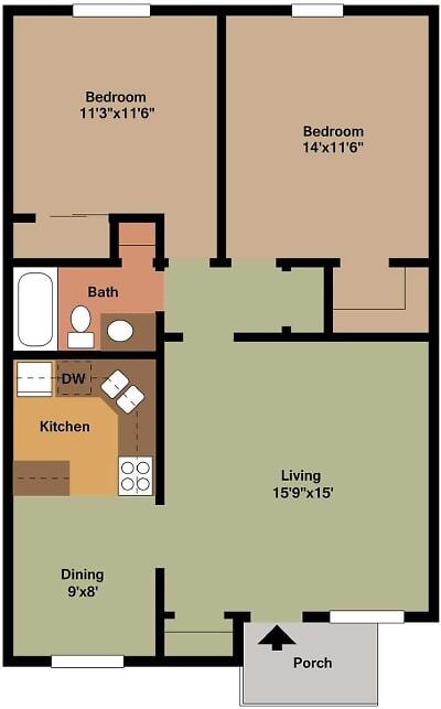 Floorplan - Vista Villa Apartments