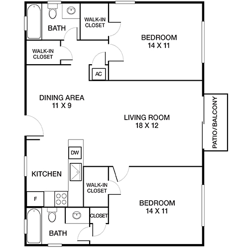 Floorplan - Plantation Gardens Apartment Homes