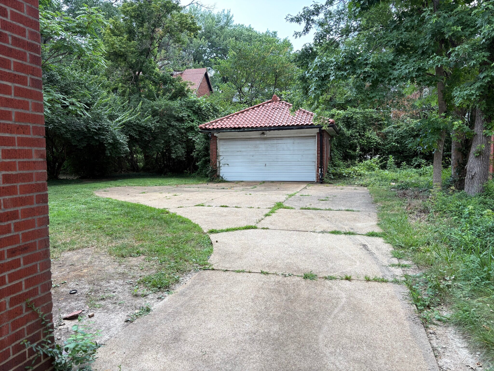 Backyard- Driveway and garage - 7327 Pershing Ave