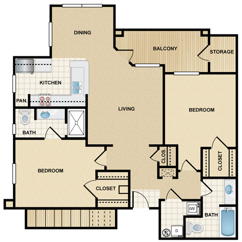 Floorplan - Crowne Chase Apartment Homes