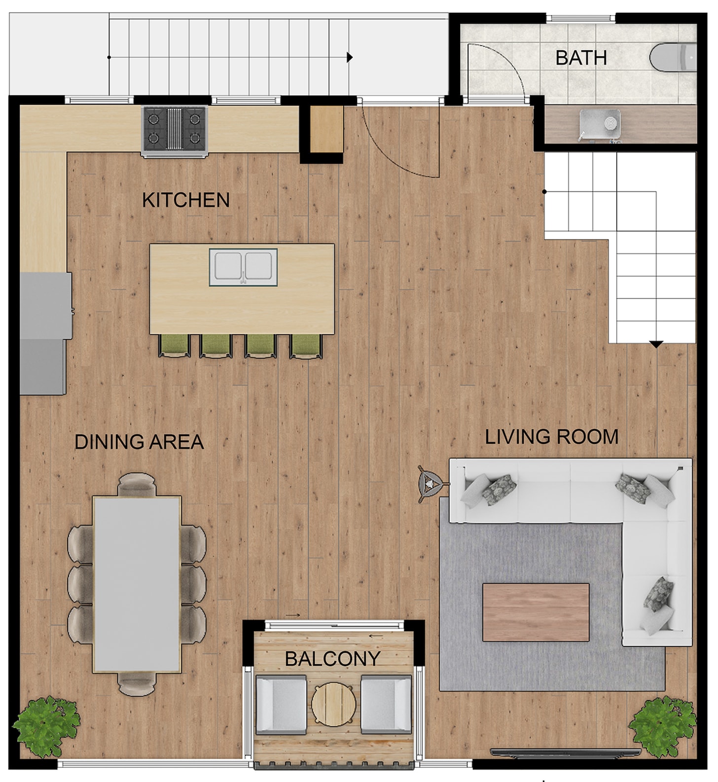 2nd Floor Layout - 836 Waterloo St