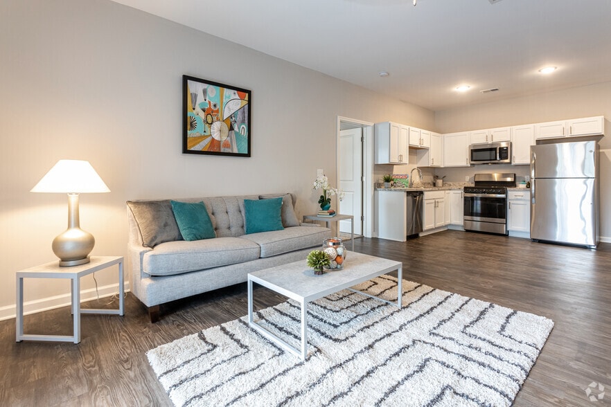 2BR, 2BA - Living Room - St. James Place Apartments