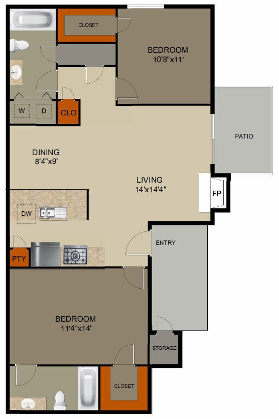 Floorplan - Pine Oaks Apartments