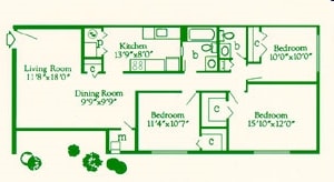 The Hydrangea - Wellington at Western Branch Apartments