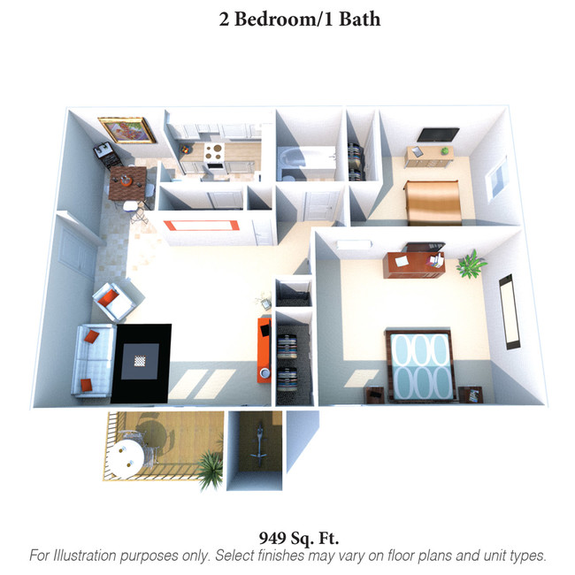 Floorplan - Oakwood Apartments