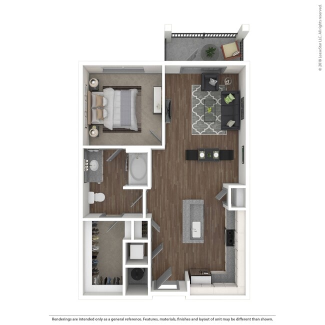 One bedroom apartment in Charlotte, North Carolina. - Lantower Waverly