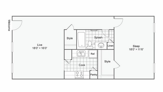 1-bed-1-bath-796-sqft-the-coates - The Vibe