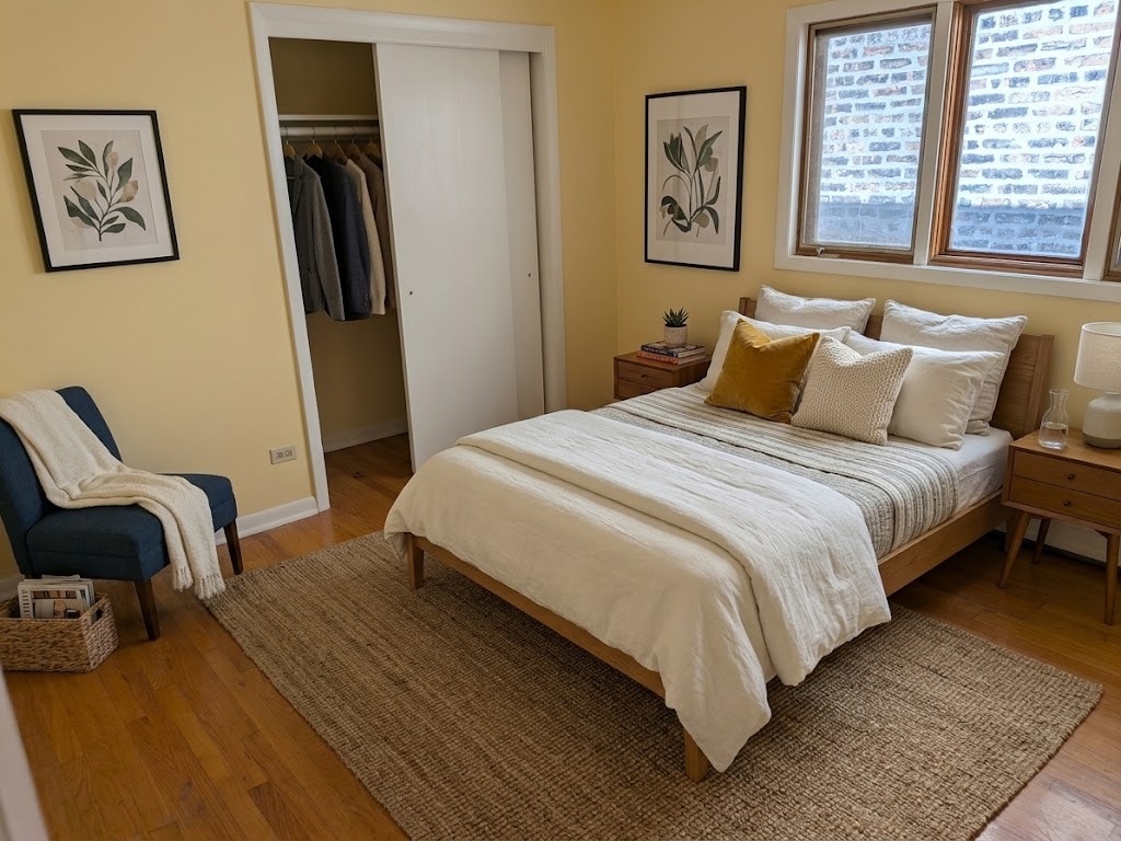 Typical bedroom - 4853 N Talman Ave