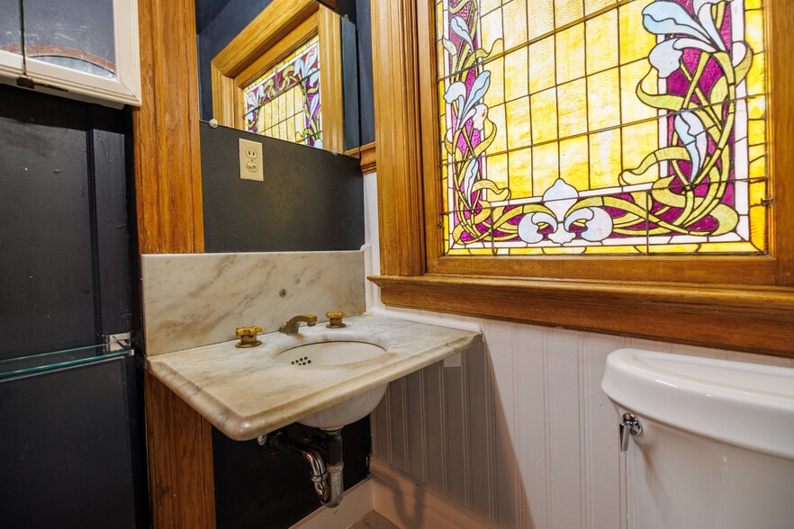 Original Marble Sink & Stained Glass Windows from 1898 - 2398 Broadway