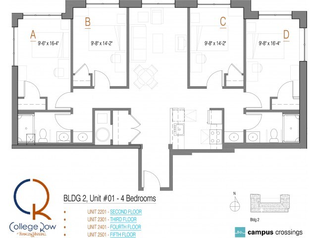 4 Bedroom - Campus Crossings at College Row