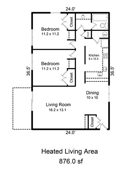 2 Bed, 1 Bath - Woodland Park Apartments